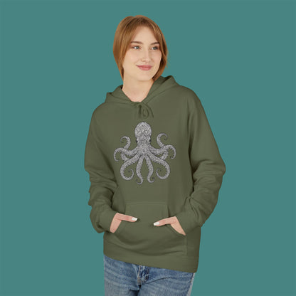 Intricate Mandala Octopus Fleece Unisex Hoodie