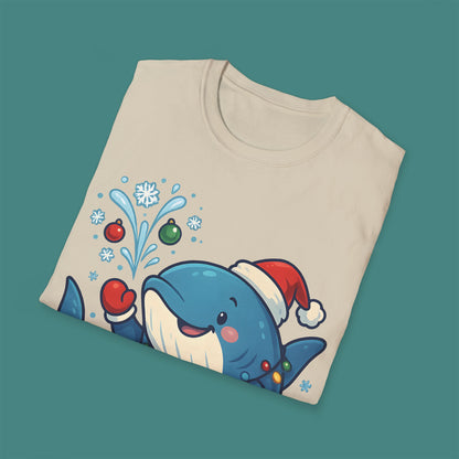 Christmas Whale Unisex T-Shirt