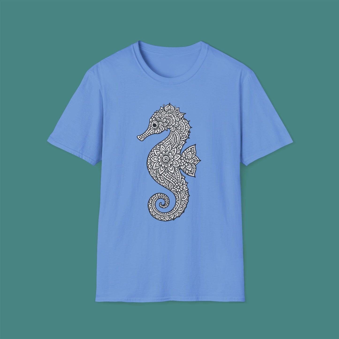 Intricate Mandala Seahorse Unisex T-Shirt