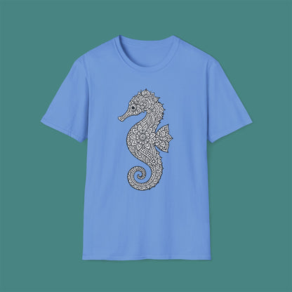Intricate Mandala Seahorse Unisex T-Shirt