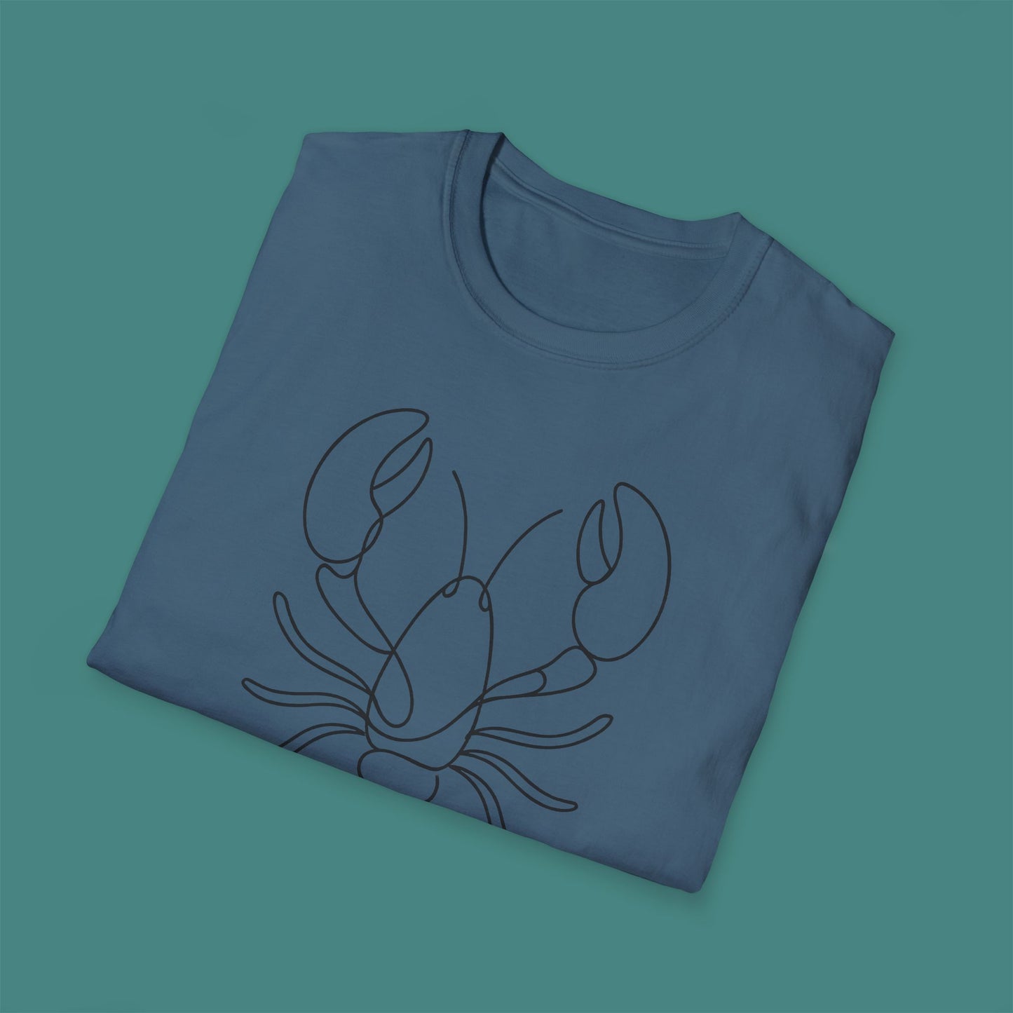 Minimalist Line Art Lobster Unisex T-Shirt