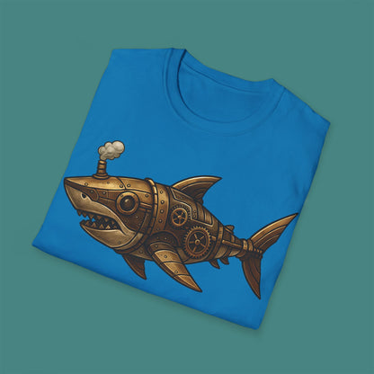 Steampunk Mechanical Shark Unisex T-Shirt