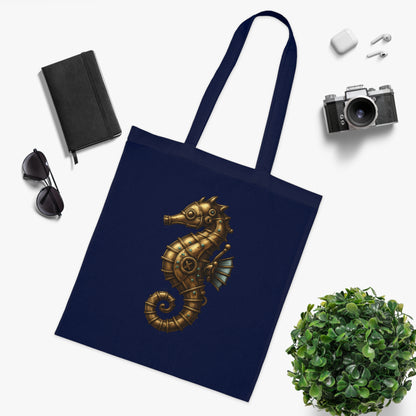 Steampunk Mechanical Seahorse Tote Bag