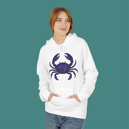 Cosmic Galaxy Crab Fleece Unisex Hoodie