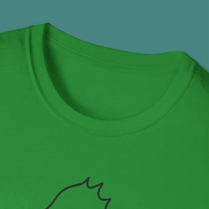 Minimalist Line Art Seahorse Unisex T-Shirt