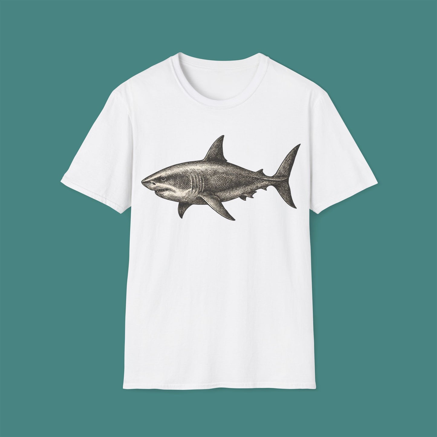 Vintage Etching Shark Unisex T-Shirt