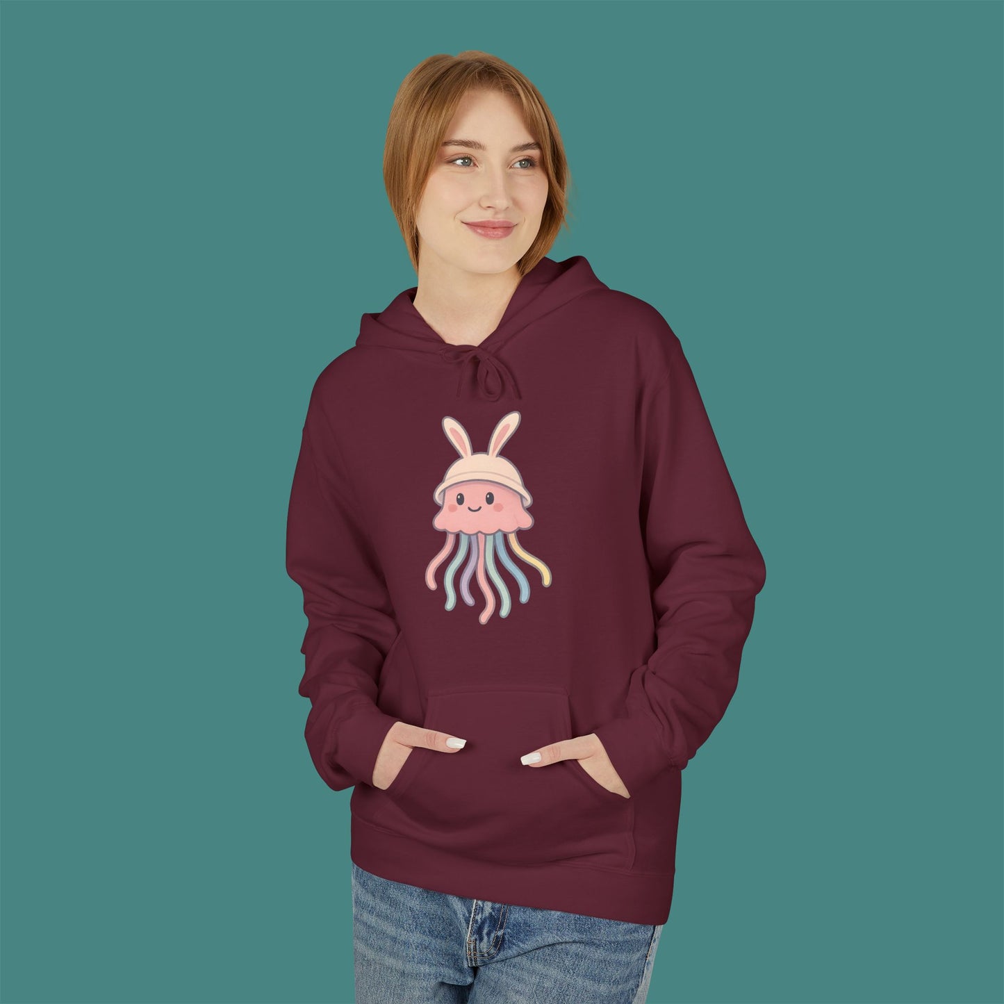 Easter Jellyfish Fleece Unisex Hoodie