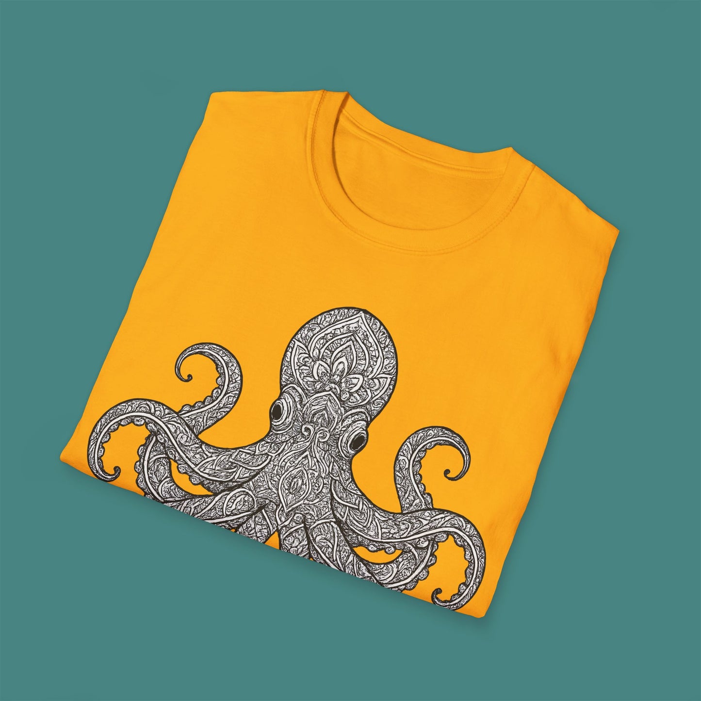 Intricate Mandala Octopus Unisex T-Shirt