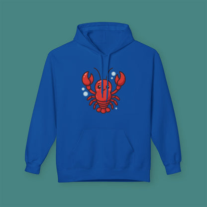 Cartoon Cute Lobster Fleece Unisex Hoodie