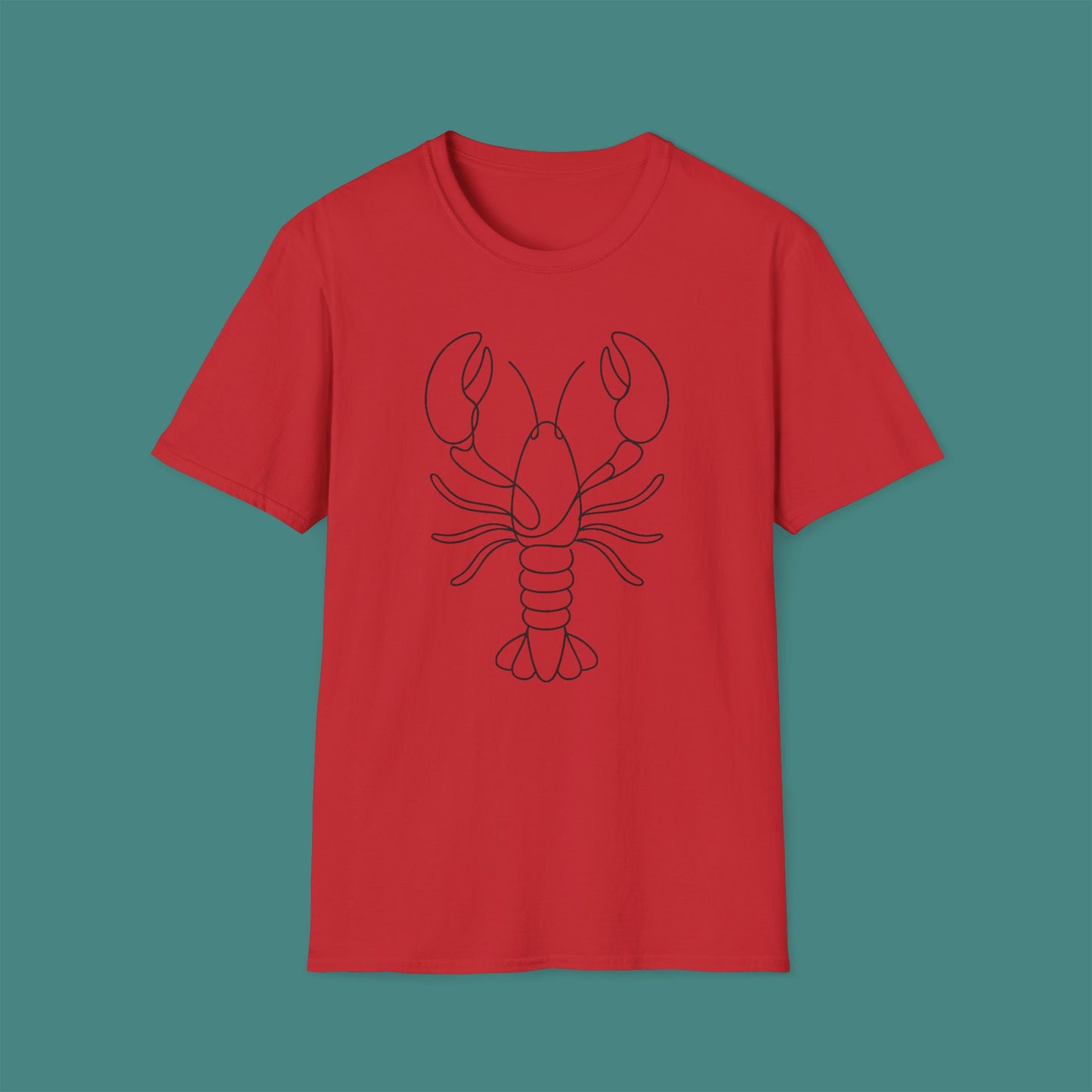 Minimalist Line Art Lobster Unisex T-Shirt