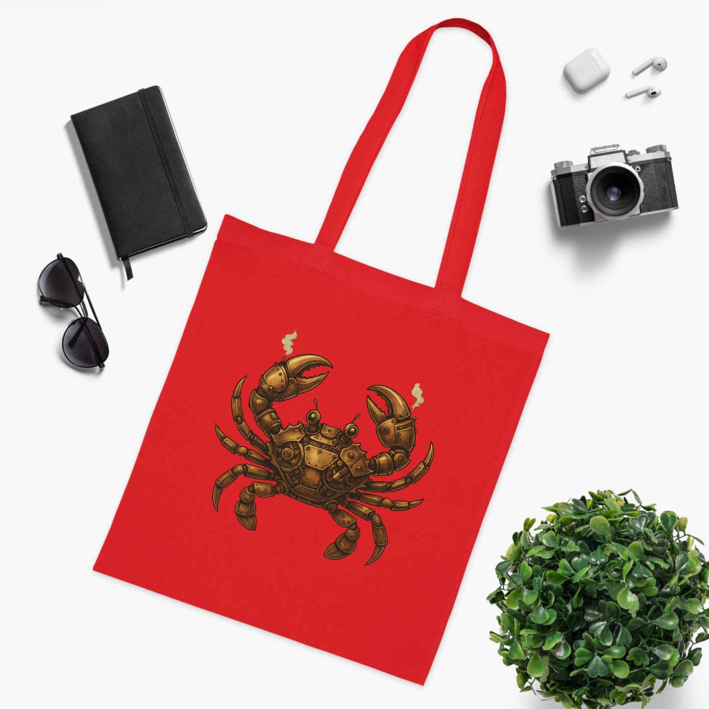 Steampunk Mechanical Crab Tote Bag