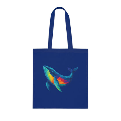 Geometric Polygon Whale Tote Bag
