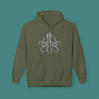 Intricate Mandala Octopus Fleece Unisex Hoodie