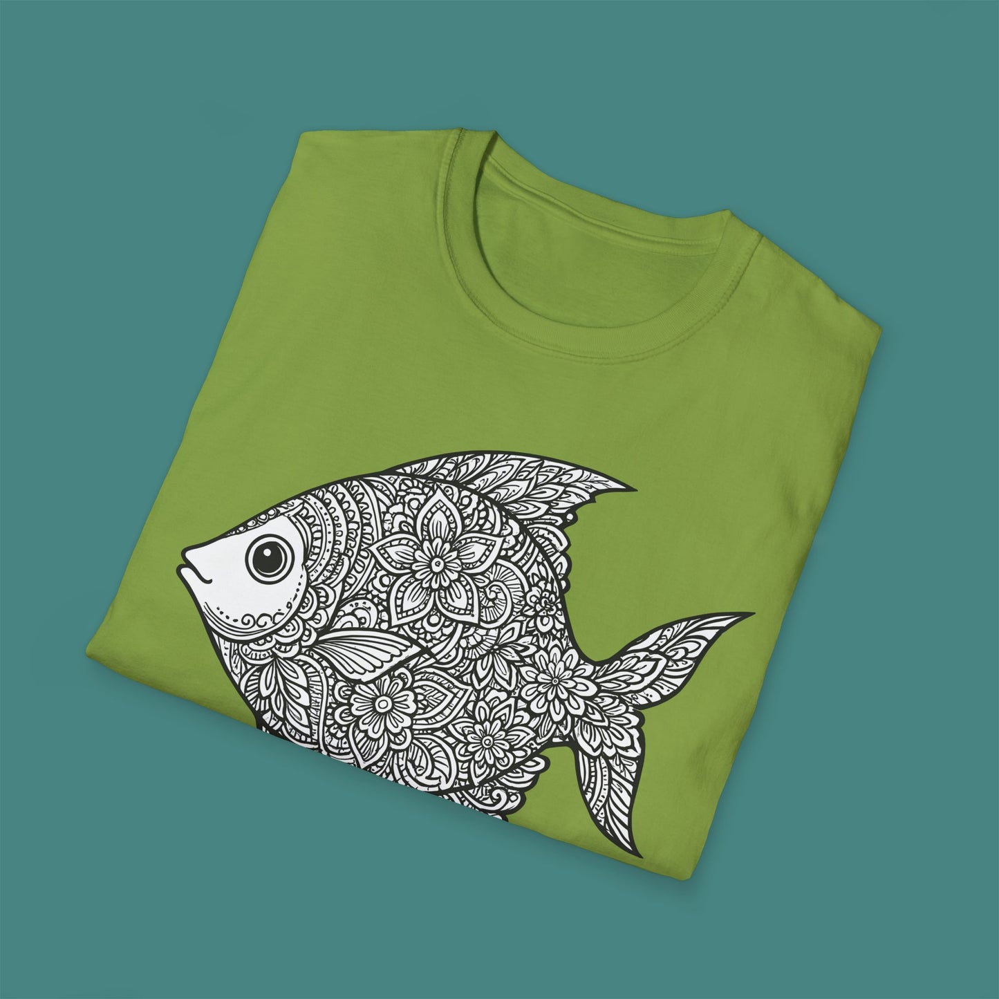 Intricate Mandala Fish Unisex T-Shirt