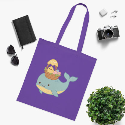 Easter Whale Tote Bag