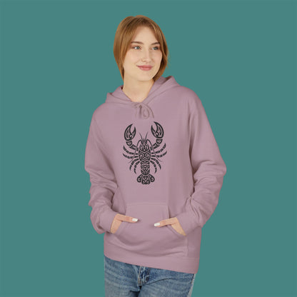 Tribal Tattoo Lobster Fleece Unisex Hoodie