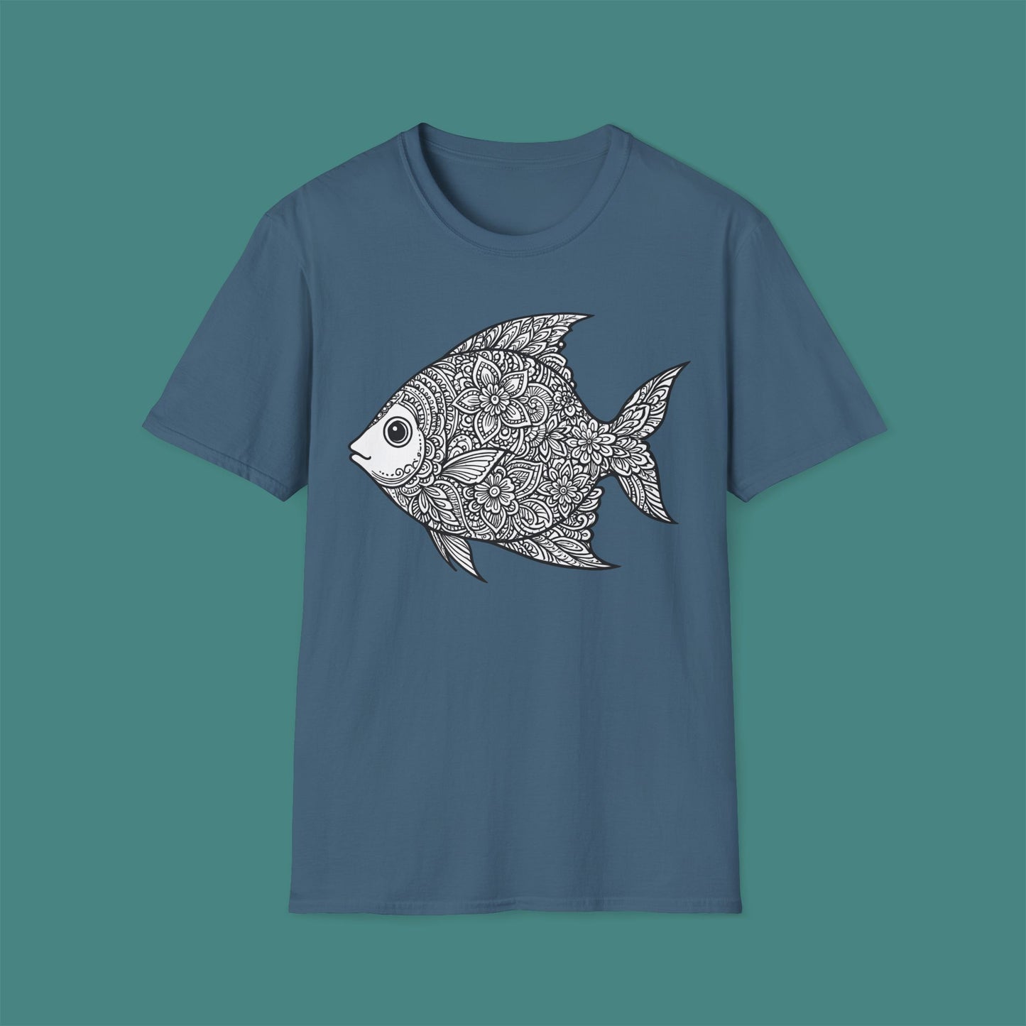 Intricate Mandala Fish Unisex T-Shirt