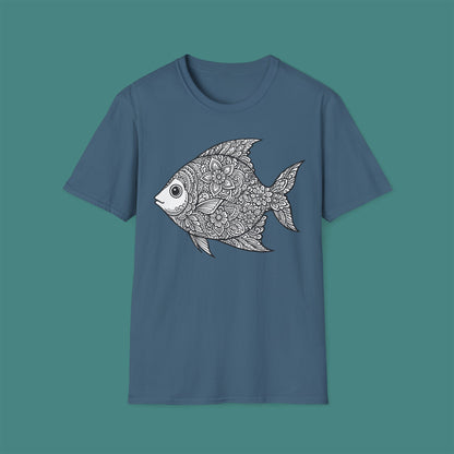Intricate Mandala Fish Unisex T-Shirt
