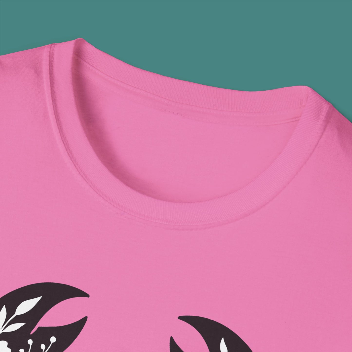 Floral Crab Silhouette Unisex T-Shirt