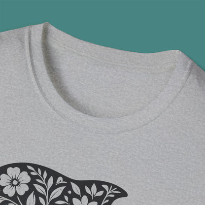Floral Dolphin Silhouette Unisex T-Shirt