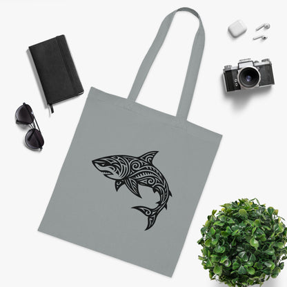 Tribal Tattoo Shark Tote Bag