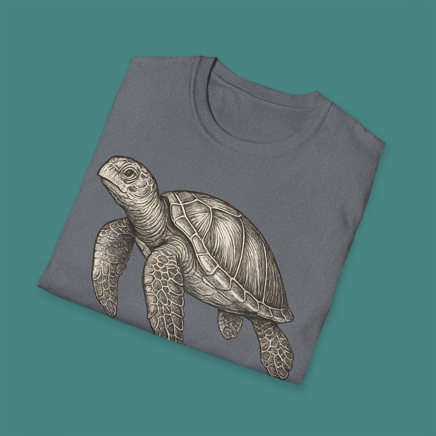 Vintage Etching Turtle Unisex T-Shirt