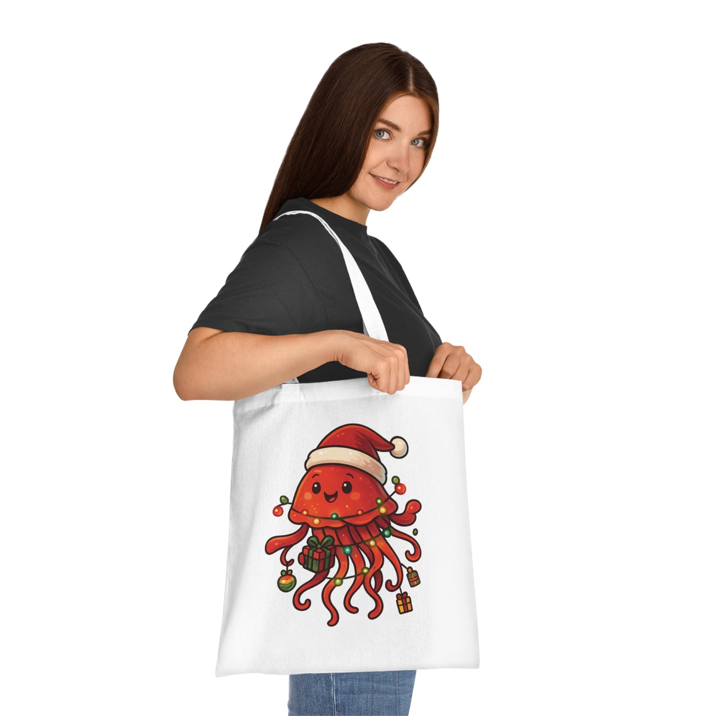 Christmas Jellyfish Tote Bag