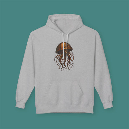 Steampunk Mechanical Jellyfish Fleece Unisex Hoodie
