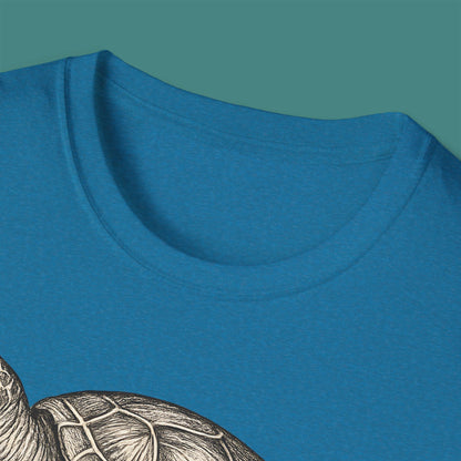 Vintage Etching Turtle Unisex T-Shirt
