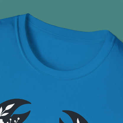 Floral Crab Silhouette Unisex T-Shirt