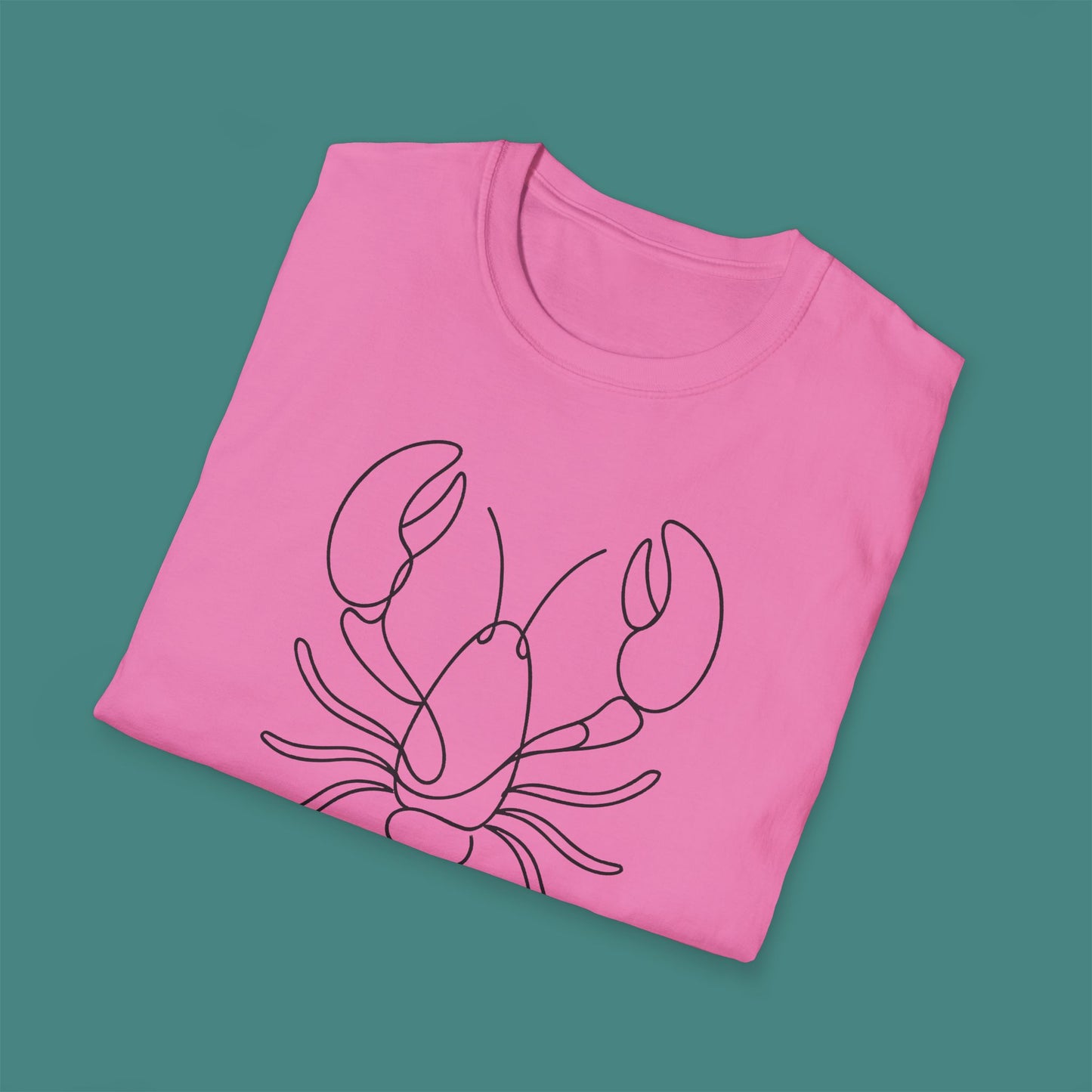 Minimalist Line Art Lobster Unisex T-Shirt