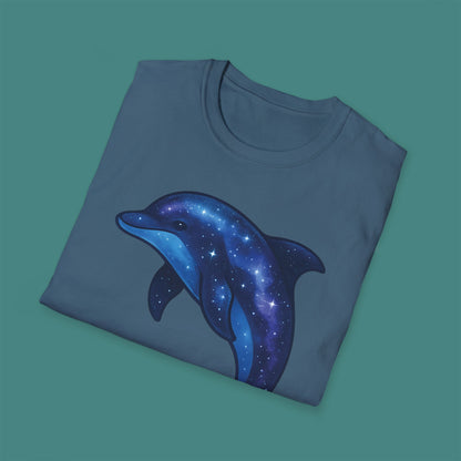 Cosmic Galaxy Dolphin Unisex T-Shirt