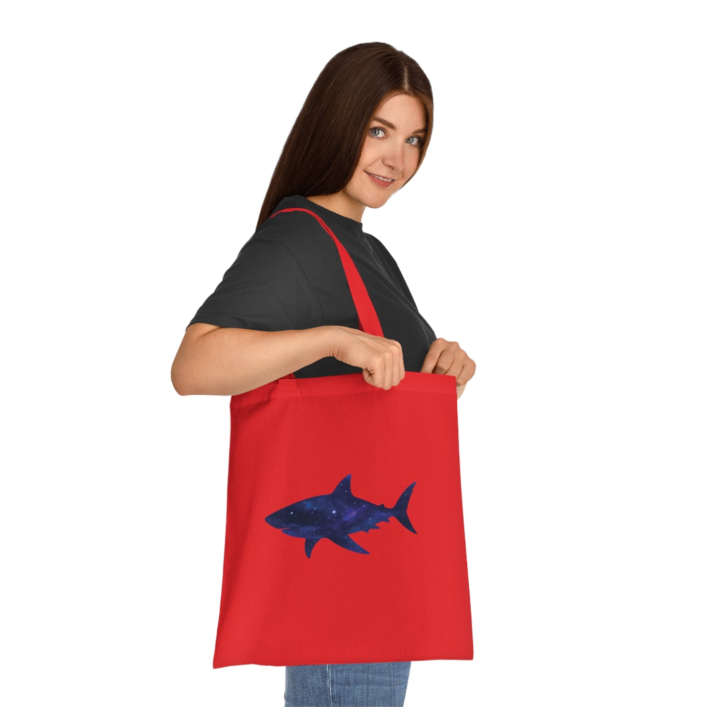 Cosmic Galaxy Shark Tote Bag
