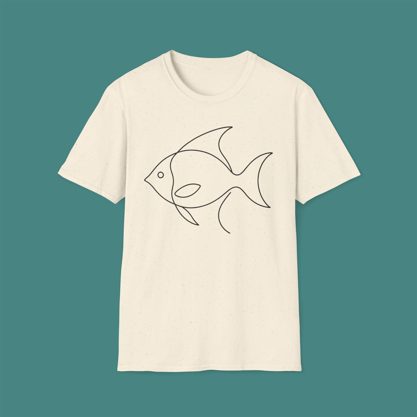 Minimalist Line Art Fish Unisex T-Shirt