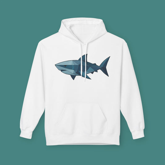 Geometric Polygon Shark Fleece Unisex Hoodie