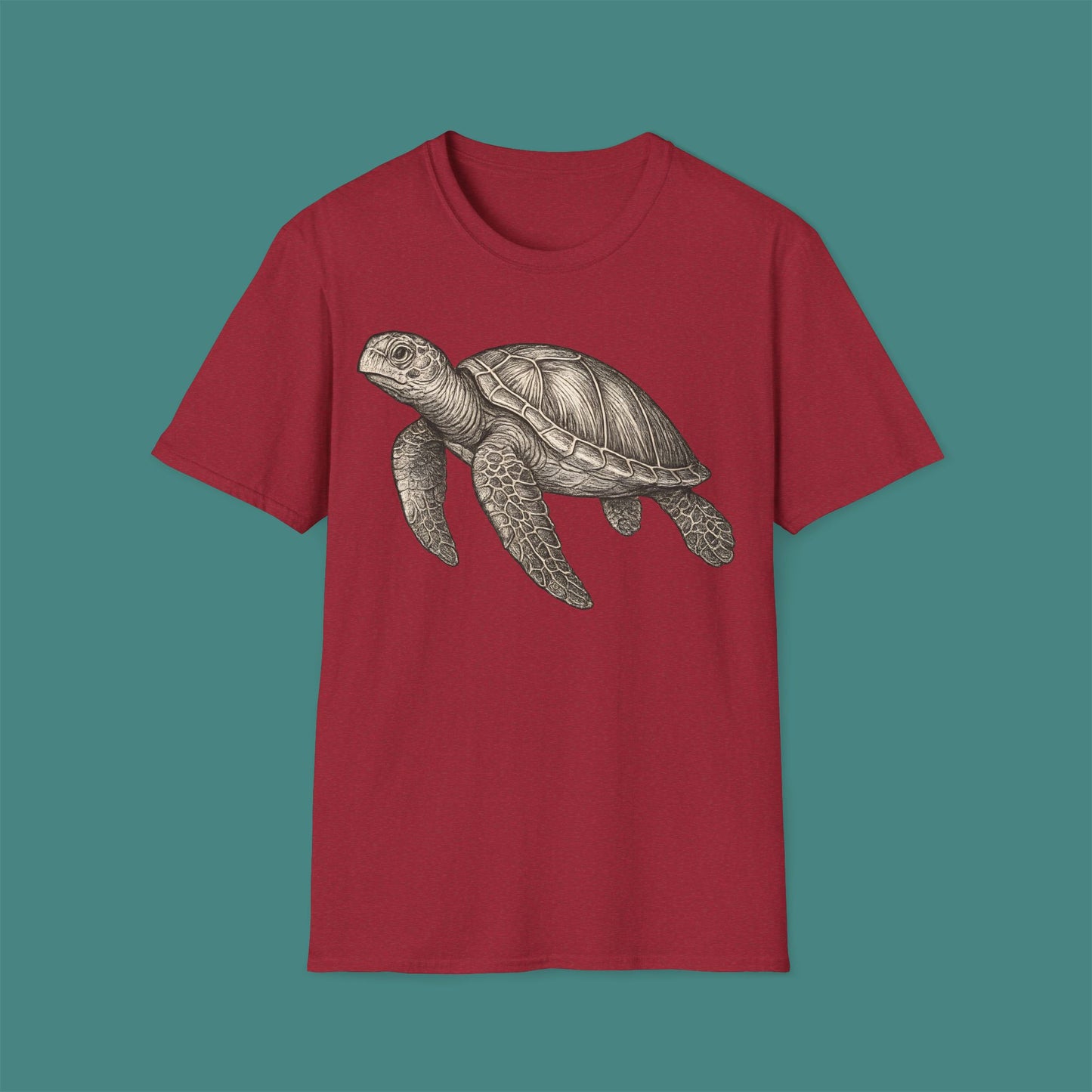 Vintage Etching Turtle Unisex T-Shirt