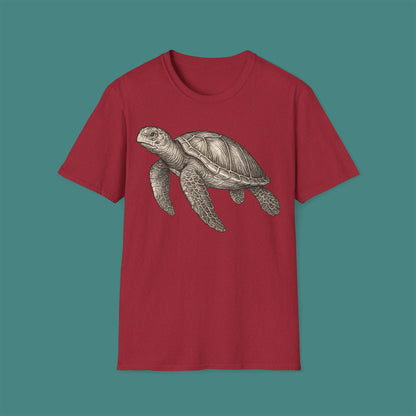 Vintage Etching Turtle Unisex T-Shirt