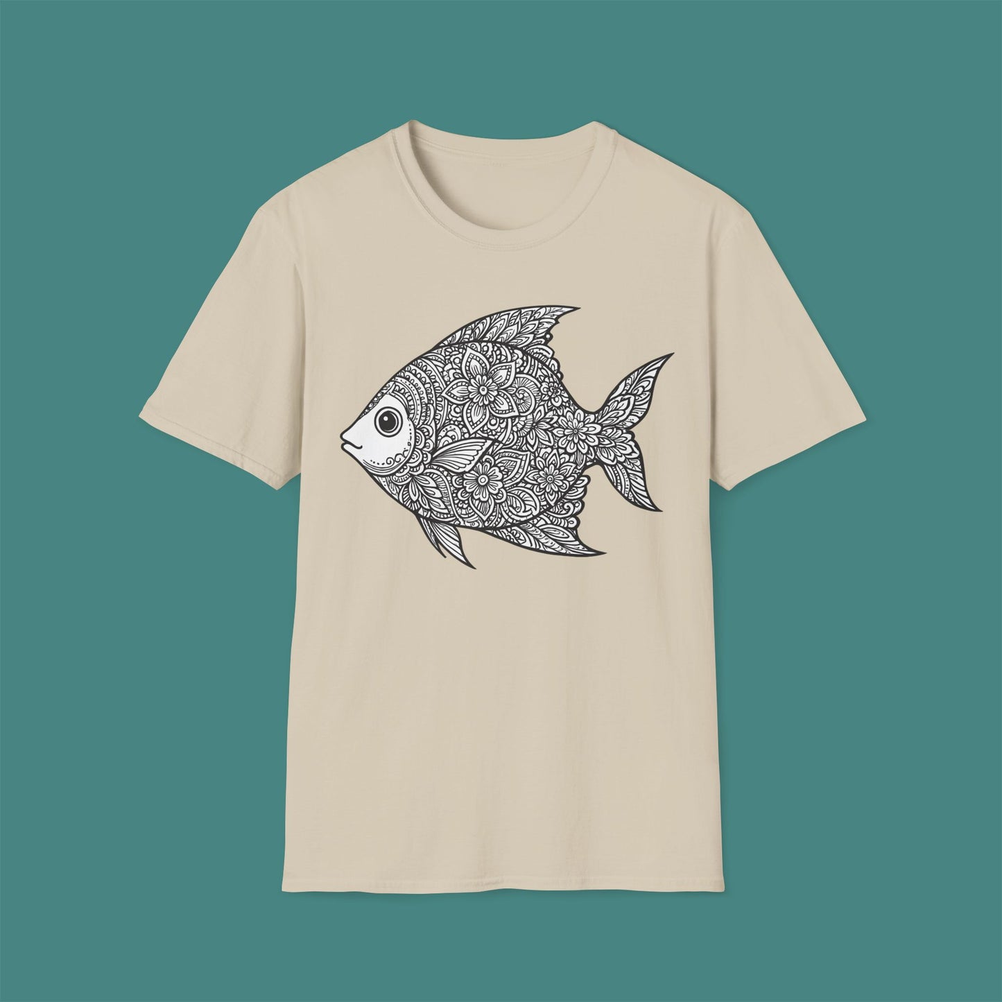 Intricate Mandala Fish Unisex T-Shirt