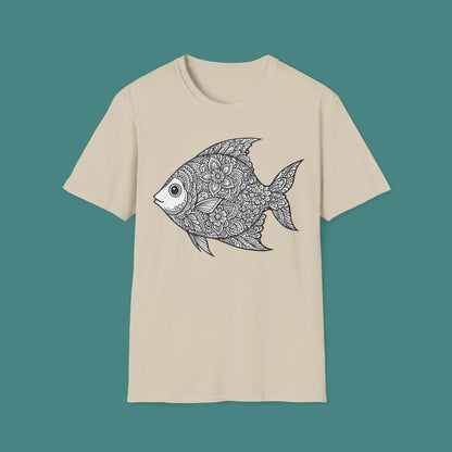 Intricate Mandala Fish Unisex T-Shirt