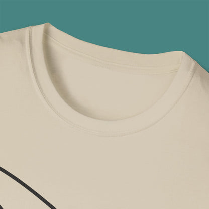 Minimalist Line Art Whale Unisex T-Shirt