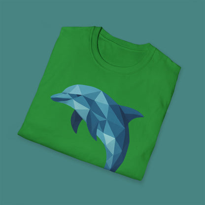 Geometric Polygon Dolphin Unisex T-Shirt