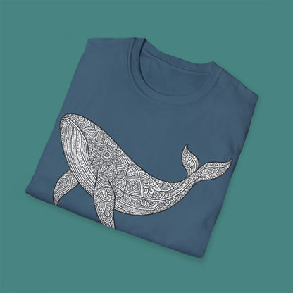 Intricate Mandala Whale Unisex T-Shirt