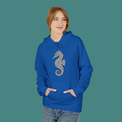 Intricate Mandala Seahorse Fleece Unisex Hoodie