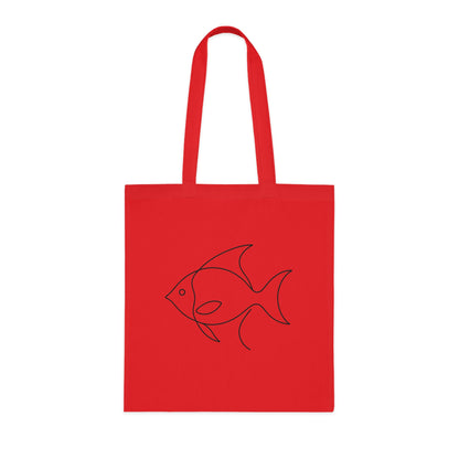 Minimalist Line Art Fish Tote Bag