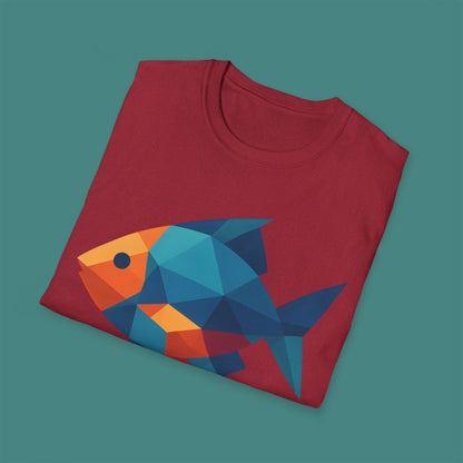 Geometric Polygon Fish Unisex T-Shirt