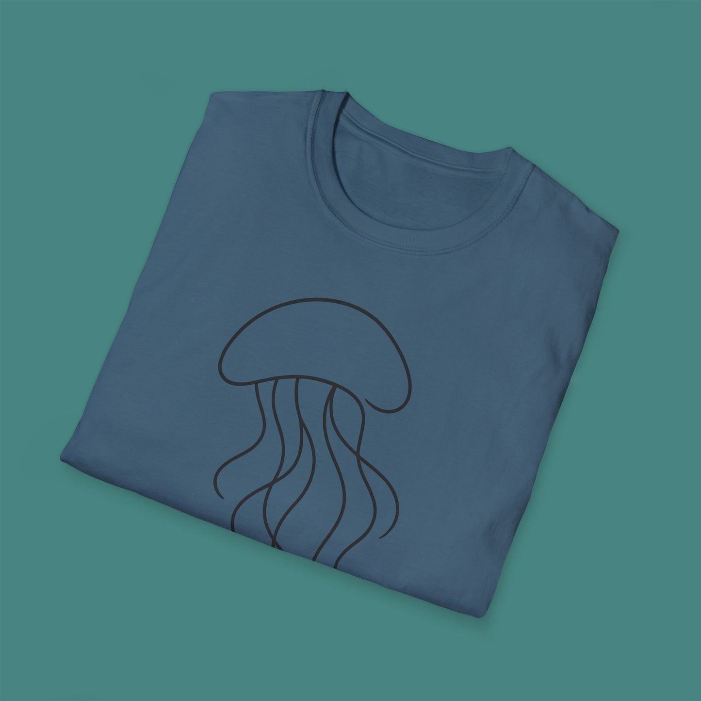 Minimalist Line Art Jellyfish Unisex T-Shirt