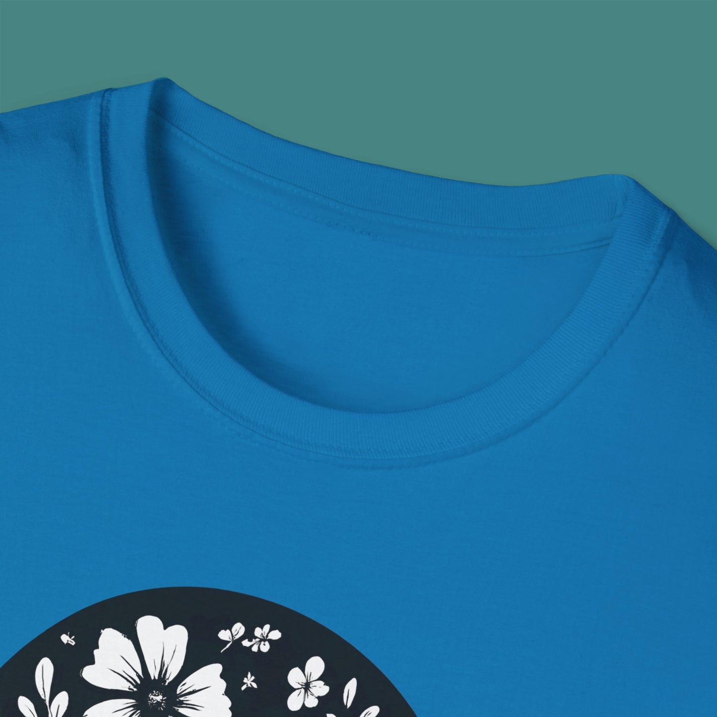 Floral Jellyfish Silhouette Unisex T-Shirt