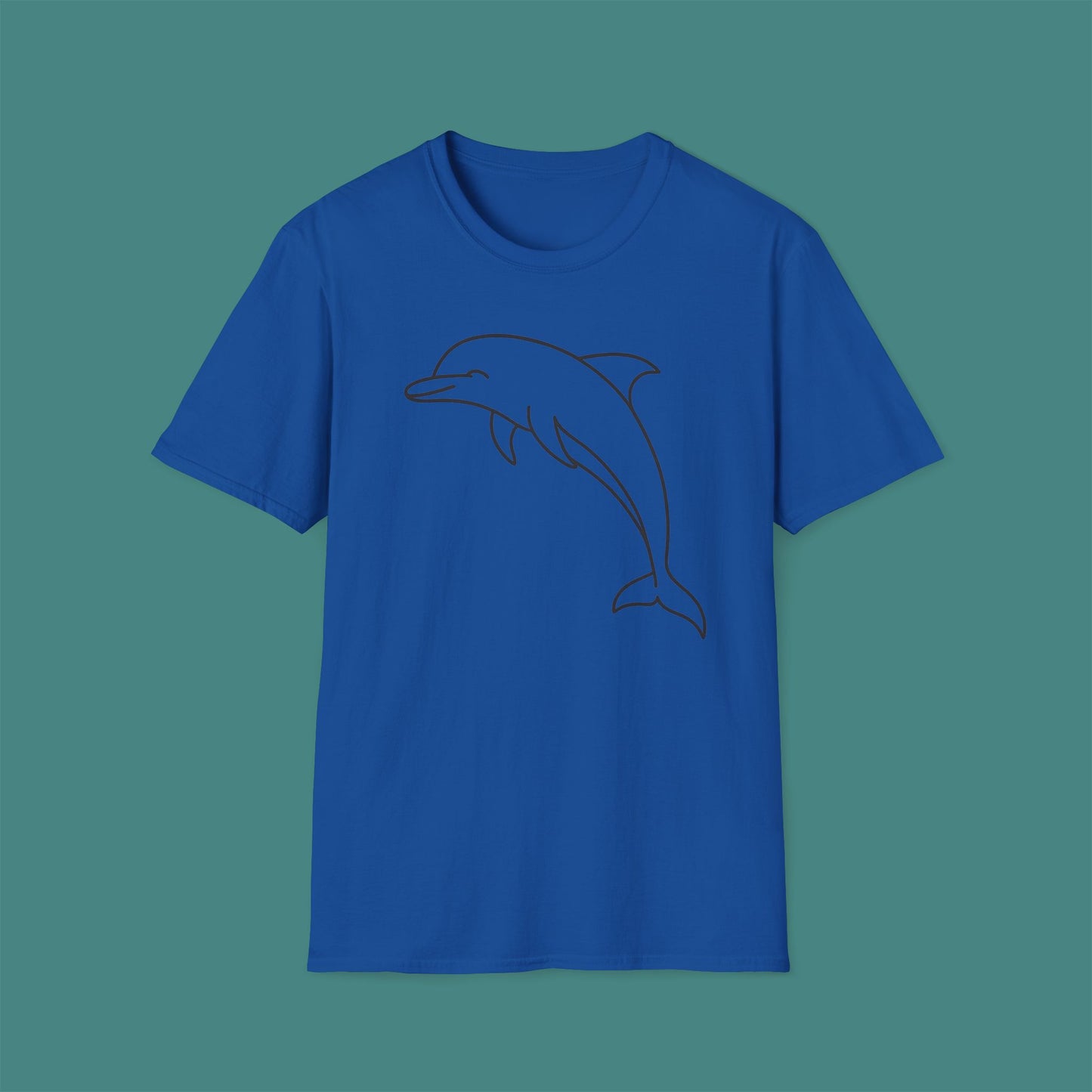 Minimalist Line Art Dolphin Unisex T-Shirt