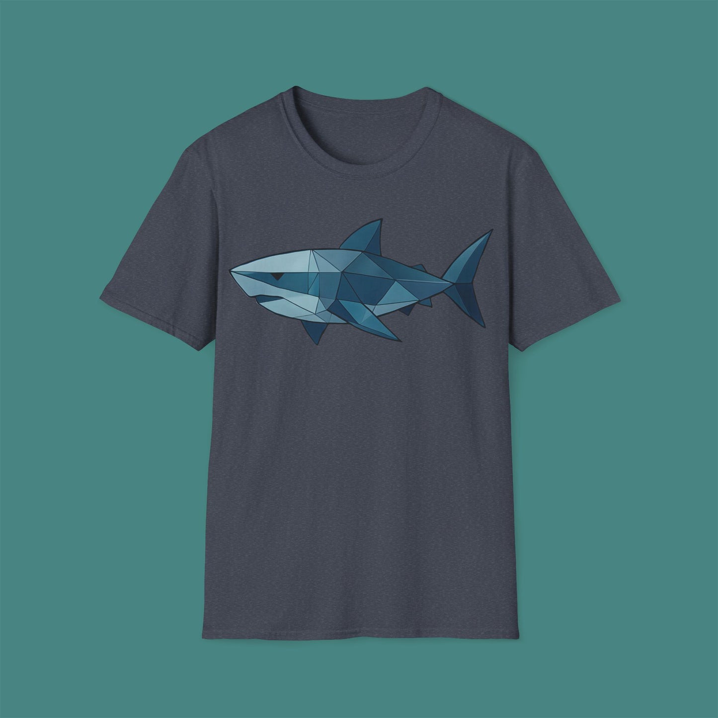 Geometric Polygon Shark Unisex T-Shirt