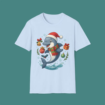 Christmas Dolphin Unisex T-Shirt